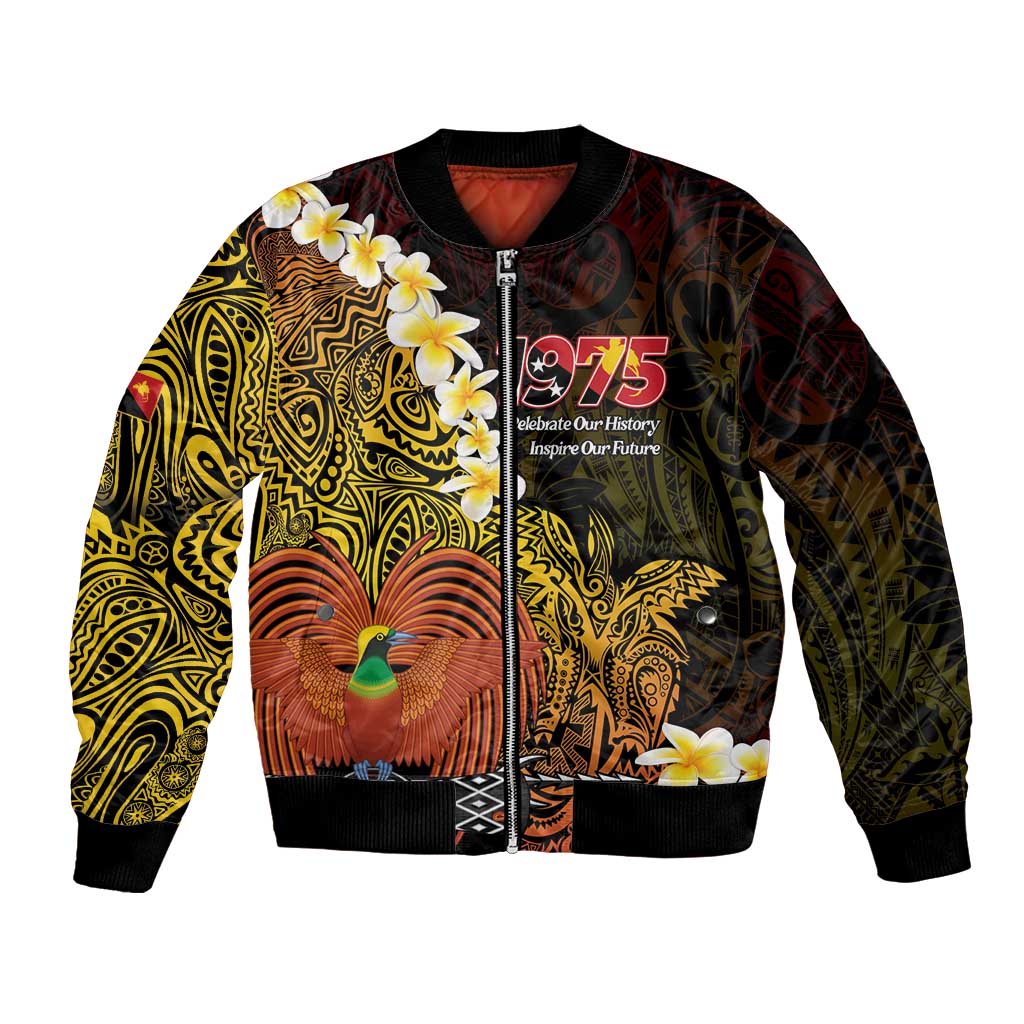 Papua New Guinea 1975 Bomber Jacket Create Our History Inspire Our Future - Polynesian Pride