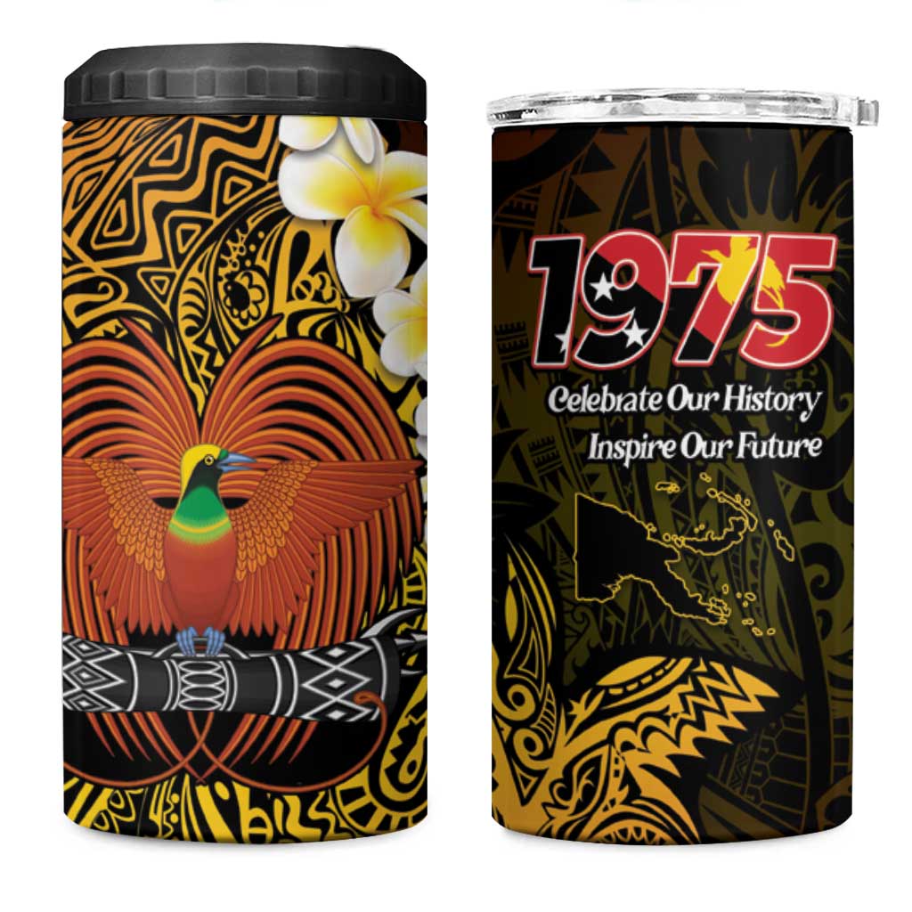 Papua New Guinea 1975 4 in 1 Can Cooler Tumbler Create Our History Inspire Our Future - Polynesian Pride