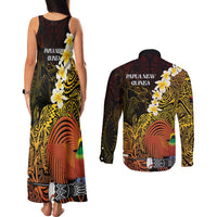 Papua New Guinea 1975 Couples Matching Tank Maxi Dress and Long Sleeve Button Shirt Create Our History Inspire Our Future LT14 - Polynesian Pride