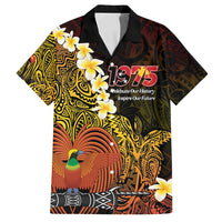 Papua New Guinea 1975 Family Matching Long Sleeve Bodycon Dress and Hawaiian Shirt Create Our History Inspire Our Future LT14 Dad's Shirt - Short Sleeve Black - Polynesian Pride