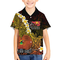 Papua New Guinea 1975 Family Matching Off Shoulder Maxi Dress and Hawaiian Shirt Create Our History Inspire Our Future - Polynesian Pride