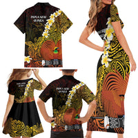 Papua New Guinea 1975 Family Matching Short Sleeve Bodycon Dress and Hawaiian Shirt Create Our History Inspire Our Future LT14 - Polynesian Pride