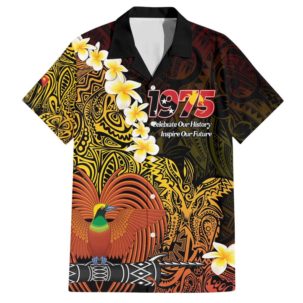 Papua New Guinea 1975 Family Matching Short Sleeve Bodycon Dress and Hawaiian Shirt Create Our History Inspire Our Future LT14 Dad's Shirt - Short Sleeve Black - Polynesian Pride