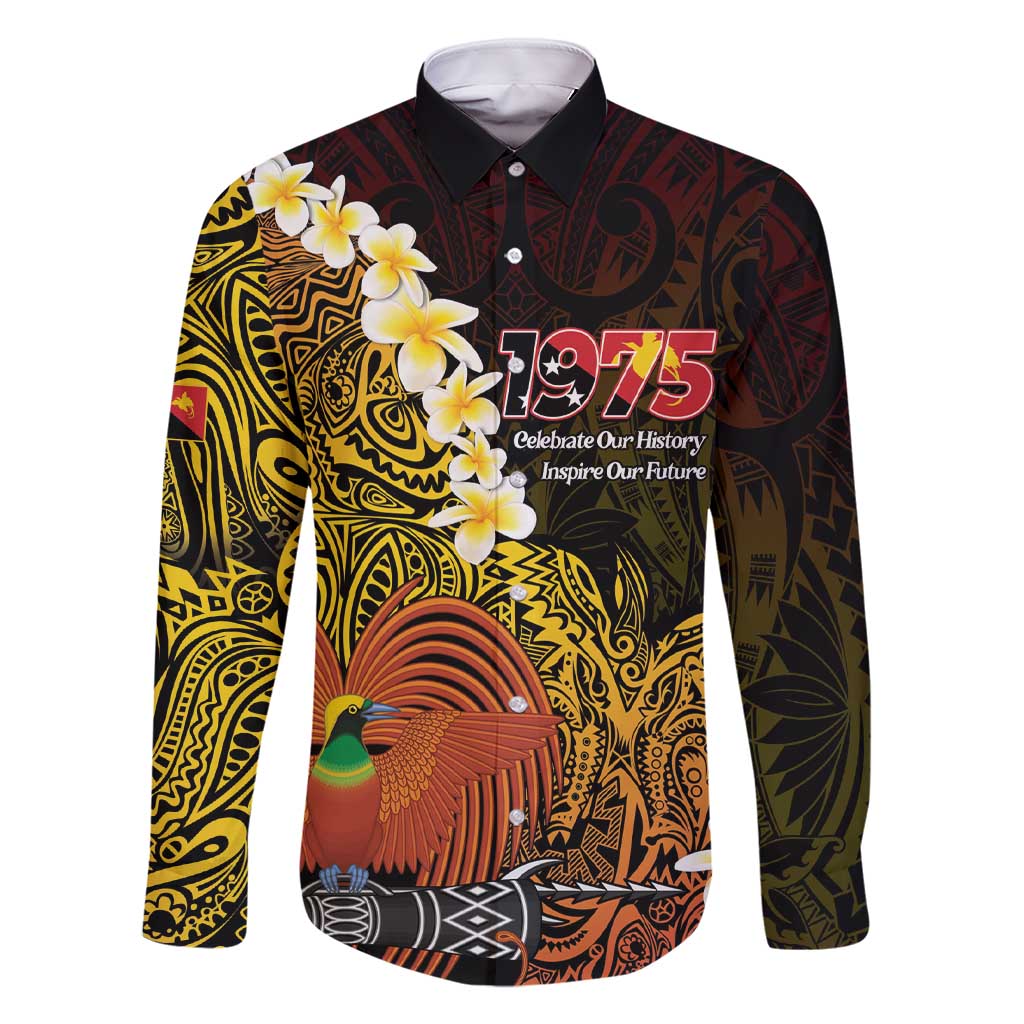 Papua New Guinea 1975 Family Matching Short Sleeve Bodycon Dress and Hawaiian Shirt Create Our History Inspire Our Future LT14 Dad's Shirt - Long Sleeve Black - Polynesian Pride