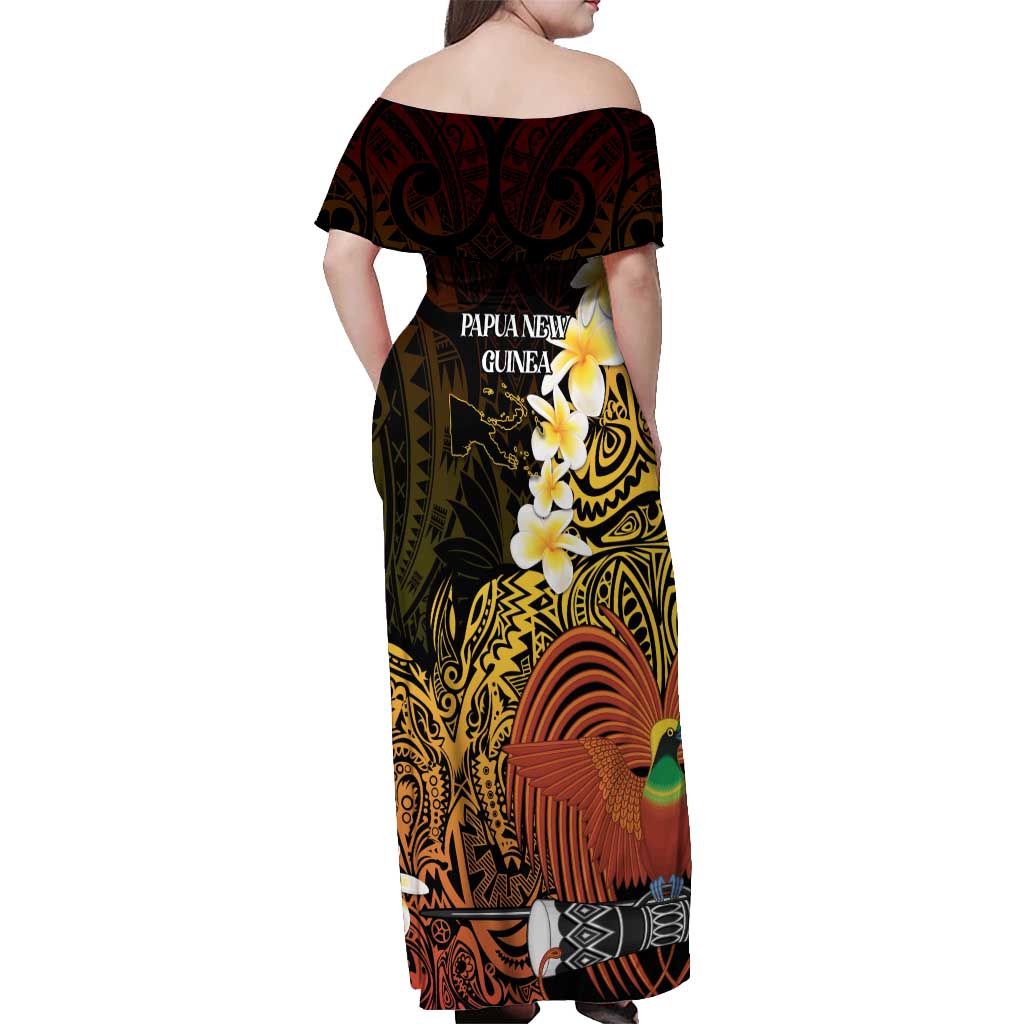 Papua New Guinea 1975 Off Shoulder Maxi Dress Create Our History Inspire Our Future - Polynesian Pride
