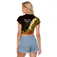 Papua New Guinea 1975 Raglan Cropped T Shirt Create Our History Inspire Our Future LT14 - Polynesian Pride