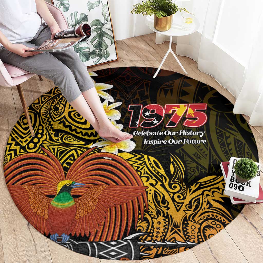 Papua New Guinea 1975 Round Carpet Create Our History Inspire Our Future - Polynesian Pride
