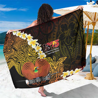 Papua New Guinea 1975 Sarong Create Our History Inspire Our Future LT14 One Size 44 x 66 inches Black - Polynesian Pride