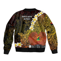 Papua New Guinea 1975 Sleeve Zip Bomber Jacket Create Our History Inspire Our Future - Polynesian Pride