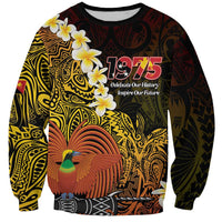 Papua New Guinea 1975 Sweatshirt Create Our History Inspire Our Future LT14 Unisex Black - Polynesian Pride