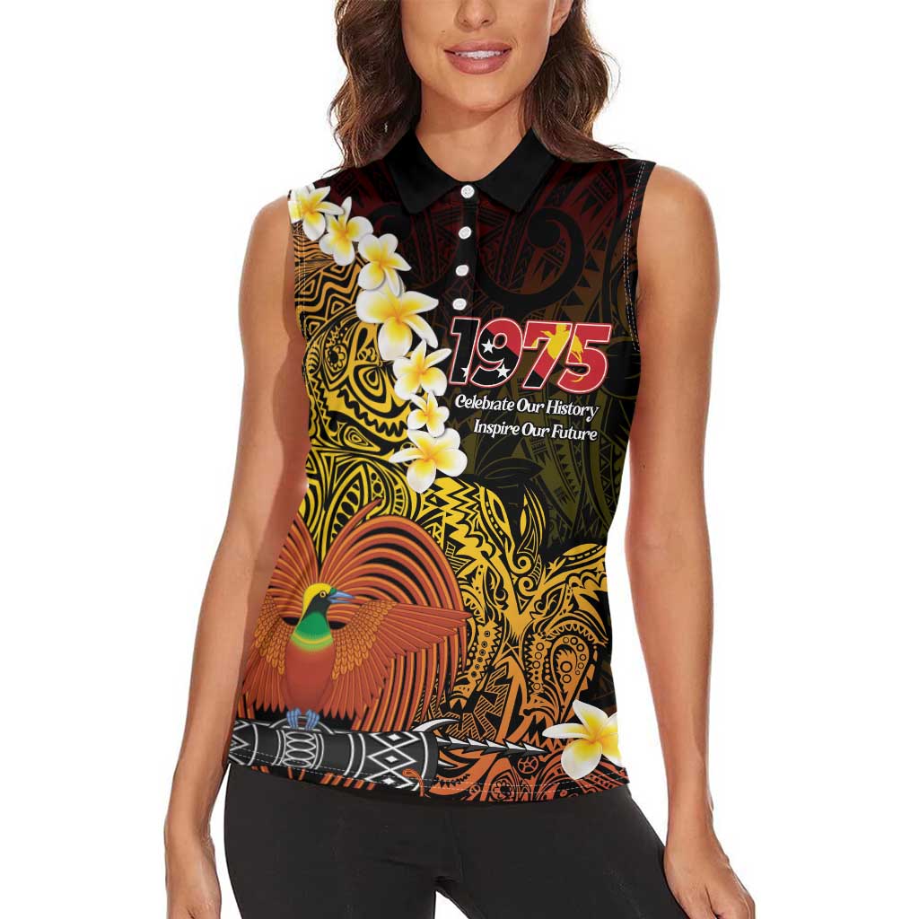 Papua New Guinea 1975 Women Sleeveless Polo Shirt Create Our History Inspire Our Future LT14 - Polynesian Pride