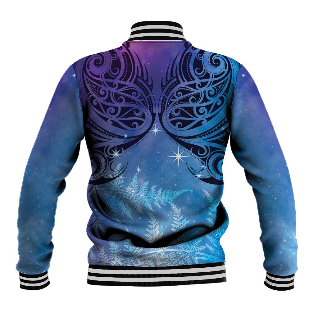 New Zealand Matariki Baseball Jacket Aotearoa Maori New Year Galaxy Maori Silver Fern LT14 - Polynesian Pride