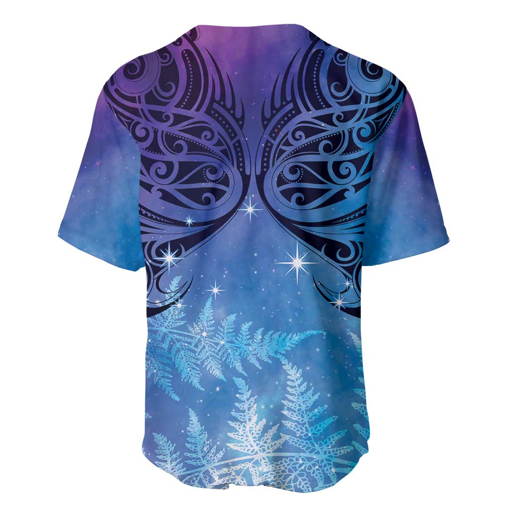 New Zealand Matariki Baseball Jersey Aotearoa Maori New Year Galaxy Maori Silver Fern LT14 - Polynesian Pride