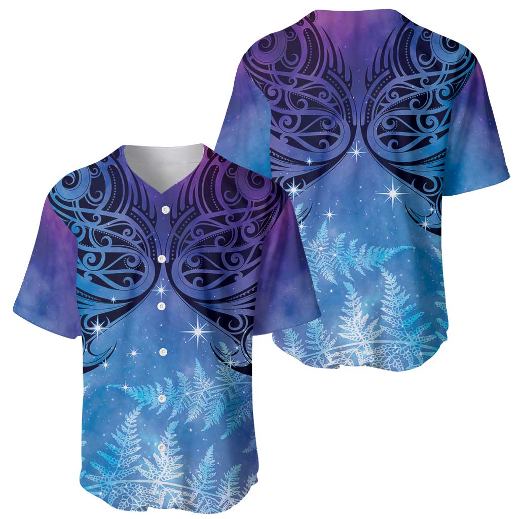 New Zealand Matariki Baseball Jersey Aotearoa Maori New Year Galaxy Maori Silver Fern LT14 - Polynesian Pride