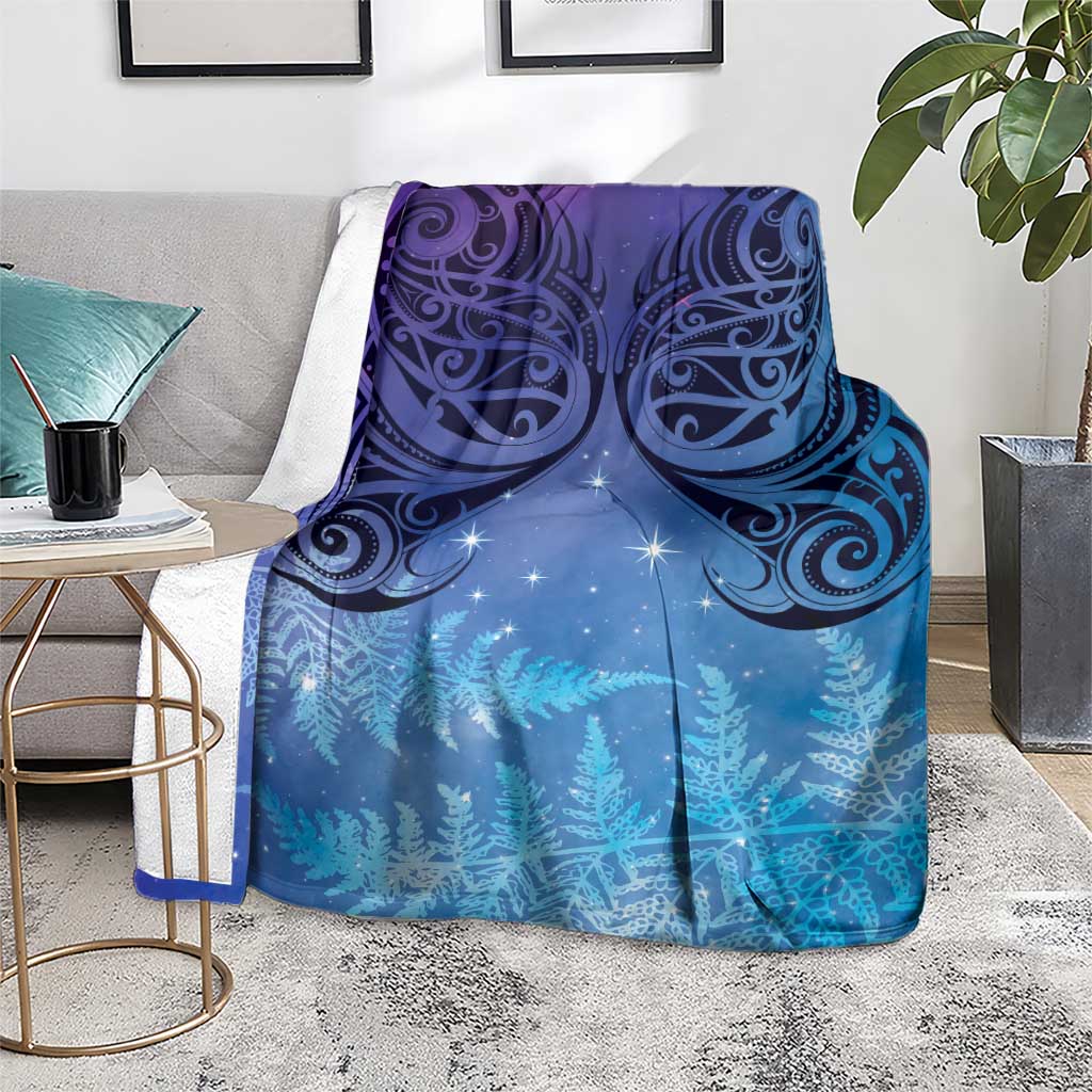New Zealand Matariki Blanket Aotearoa Maori New Year Galaxy Maori Silver Fern LT14 - Polynesian Pride