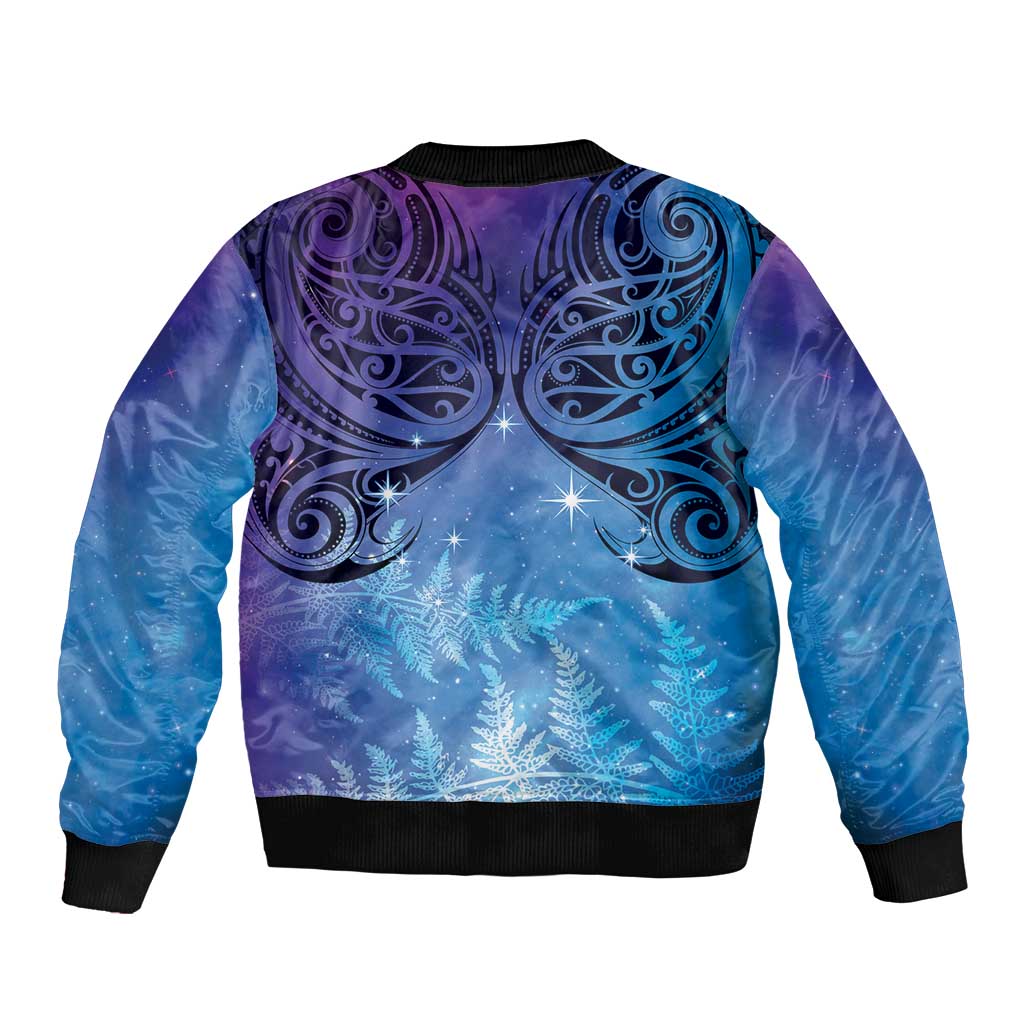 New Zealand Matariki Bomber Jacket Aotearoa Maori New Year Galaxy Maori Silver Fern LT14 - Polynesian Pride