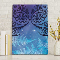 New Zealand Matariki Canvas Wall Art Aotearoa Maori New Year Galaxy Maori Silver Fern LT14 Without Frame Blue - Polynesian Pride