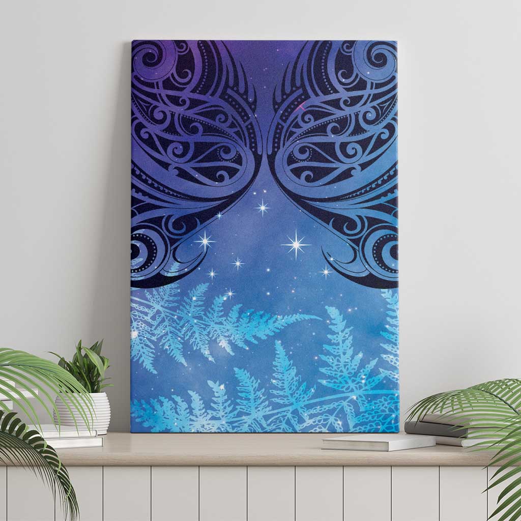 New Zealand Matariki Canvas Wall Art Aotearoa Maori New Year Galaxy Maori Silver Fern LT14 - Polynesian Pride