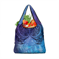 New Zealand Matariki Grocery Bag Aotearoa Maori New Year Galaxy Maori Silver Fern LT14 1-pack One Size Blue - Polynesian Pride