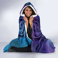 New Zealand Matariki Hooded Blanket Aotearoa Maori New Year Galaxy Maori Silver Fern LT14 - Polynesian Pride