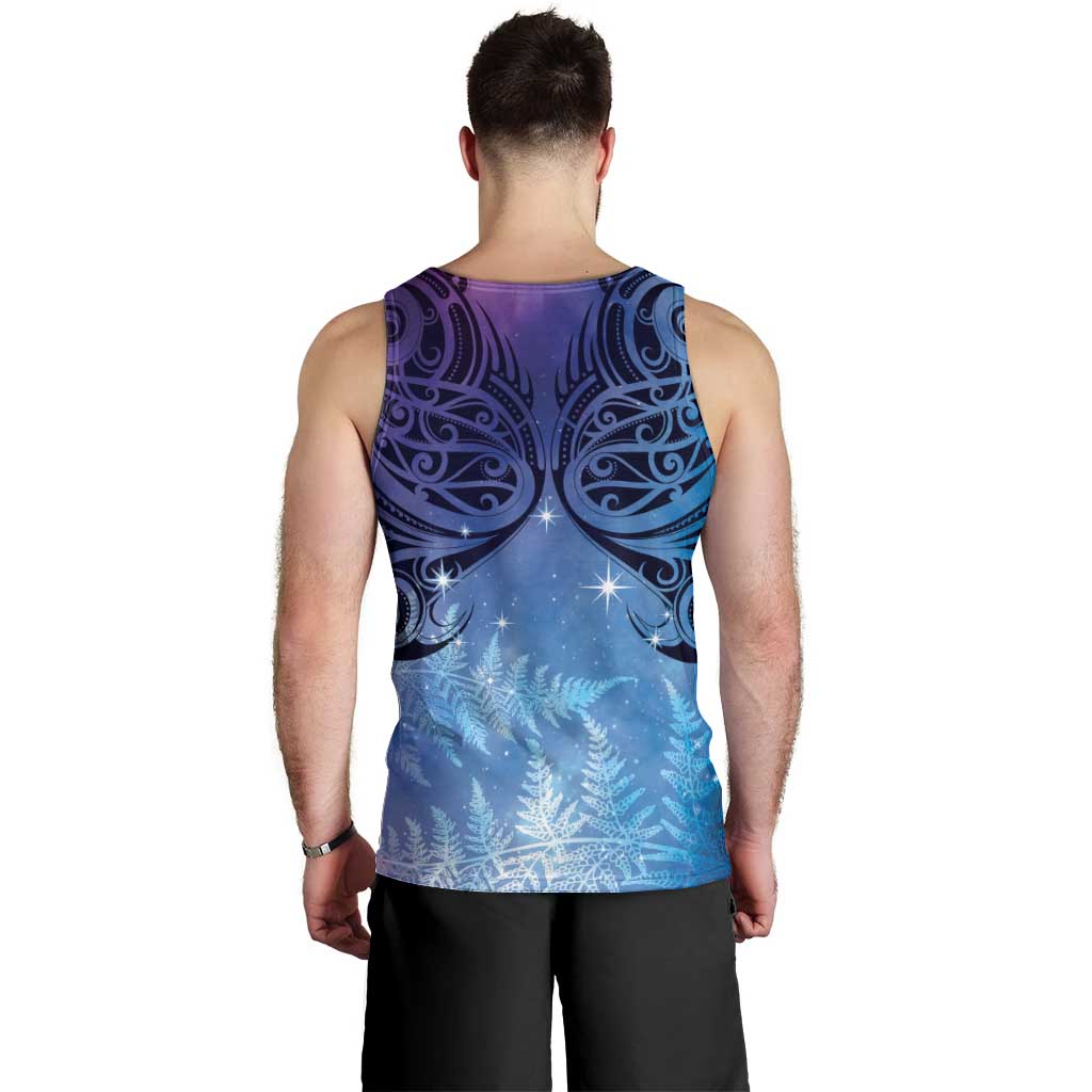 New Zealand Matariki Men Tank Top Aotearoa Maori New Year Galaxy Maori Silver Fern LT14 - Polynesian Pride