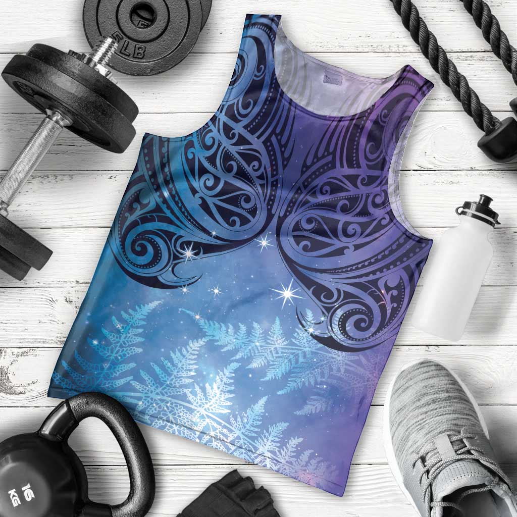 New Zealand Matariki Men Tank Top Aotearoa Maori New Year Galaxy Maori Silver Fern LT14 - Polynesian Pride
