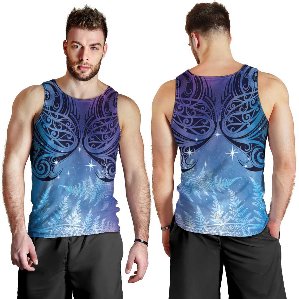 New Zealand Matariki Men Tank Top Aotearoa Maori New Year Galaxy Maori Silver Fern LT14 - Polynesian Pride