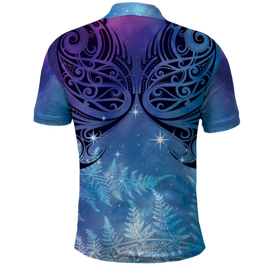 New Zealand Matariki Polo Shirt Aotearoa Maori New Year Galaxy Maori Silver Fern