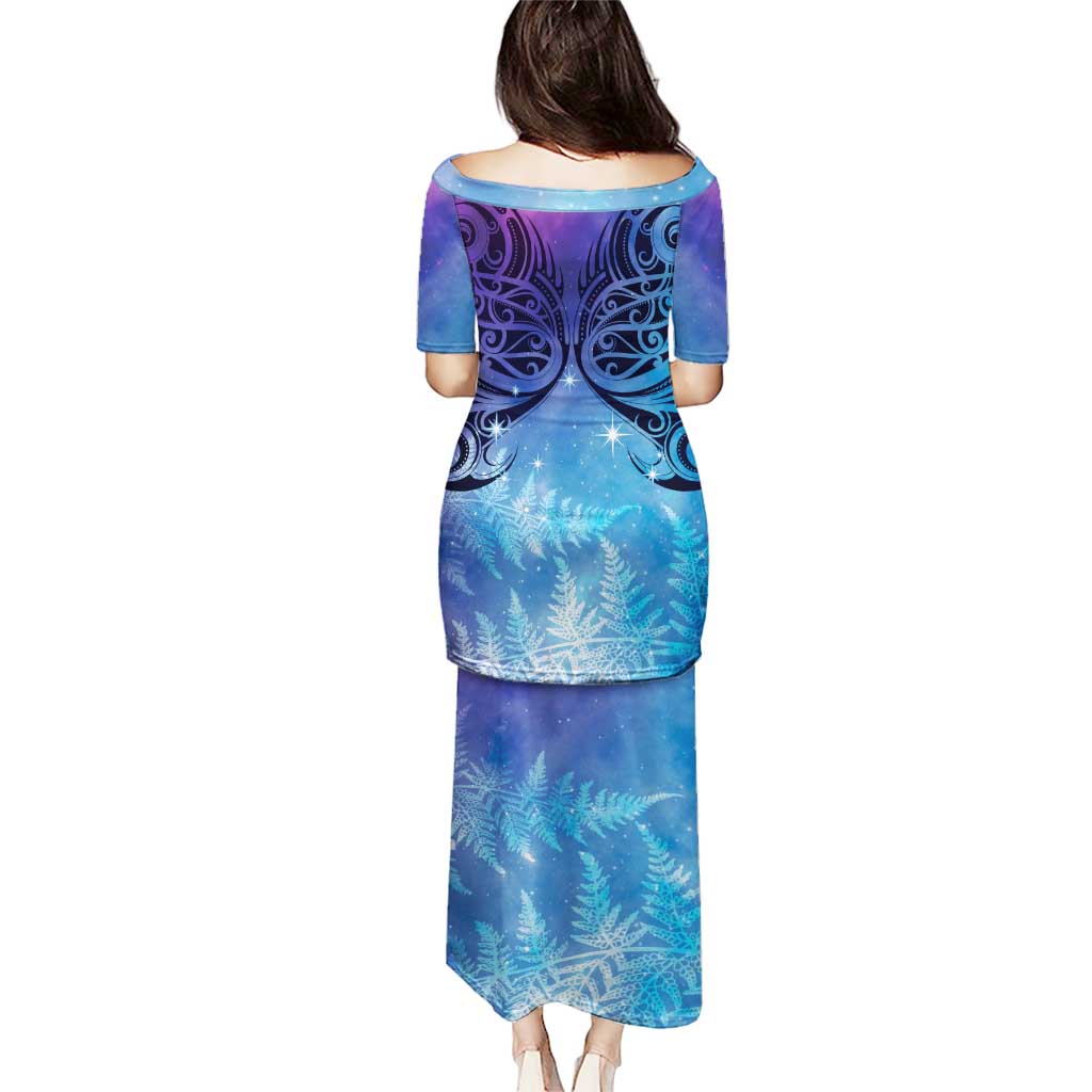 New Zealand Matariki Puletasi Aotearoa Maori New Year Galaxy Maori Silver Fern LT14 - Polynesian Pride
