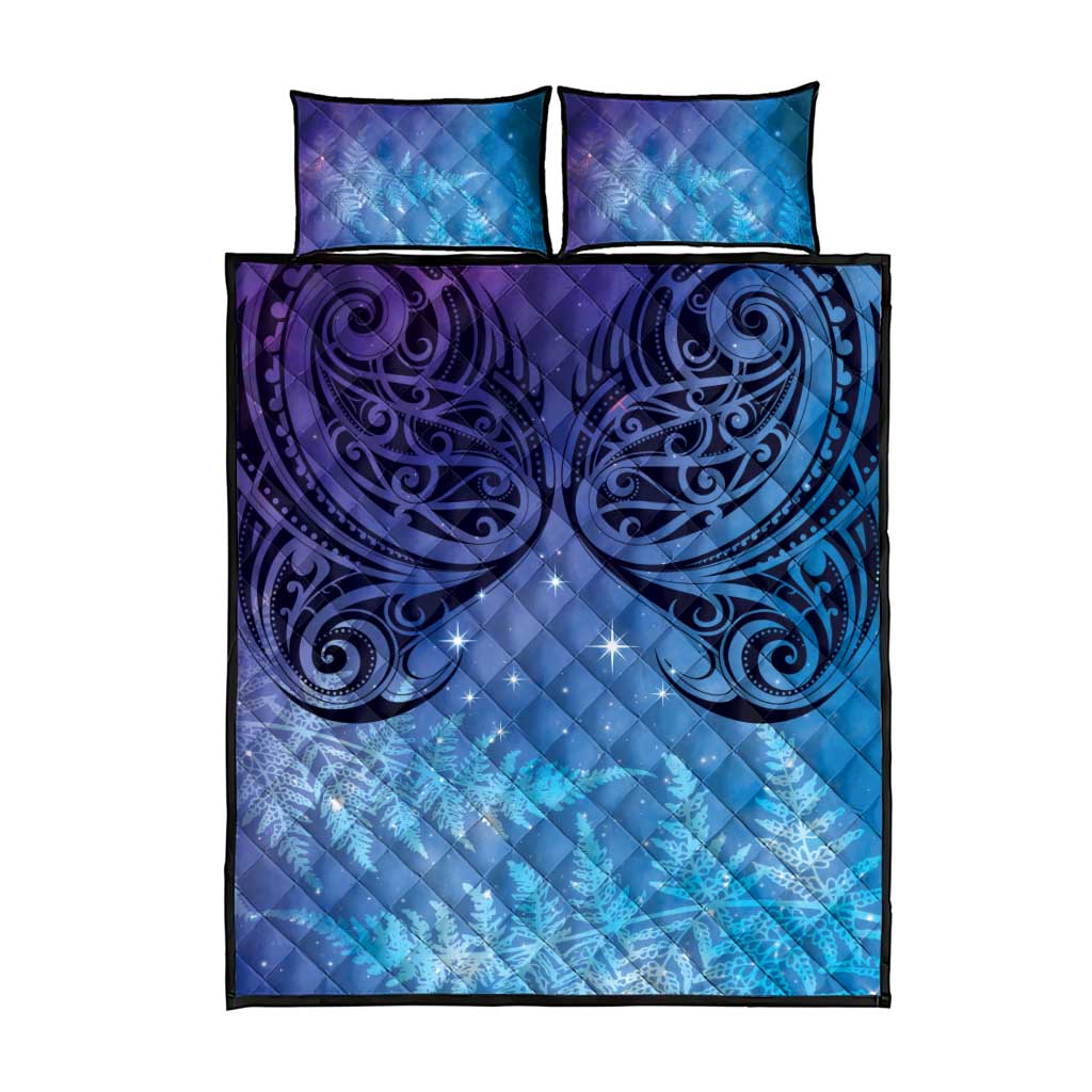 New Zealand Matariki Quilt Bed Set Aotearoa Maori New Year Galaxy Maori Silver Fern LT14 - Polynesian Pride