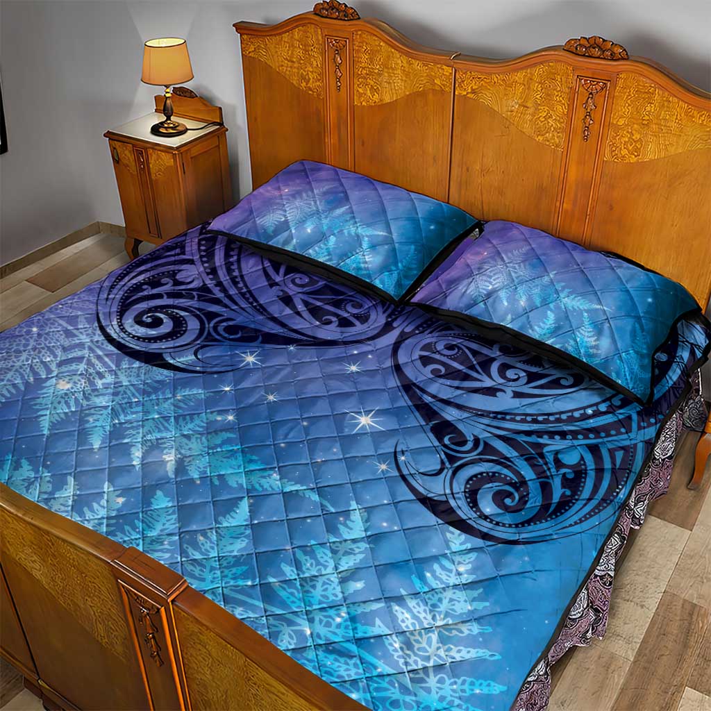 New Zealand Matariki Quilt Bed Set Aotearoa Maori New Year Galaxy Maori Silver Fern LT14 - Polynesian Pride