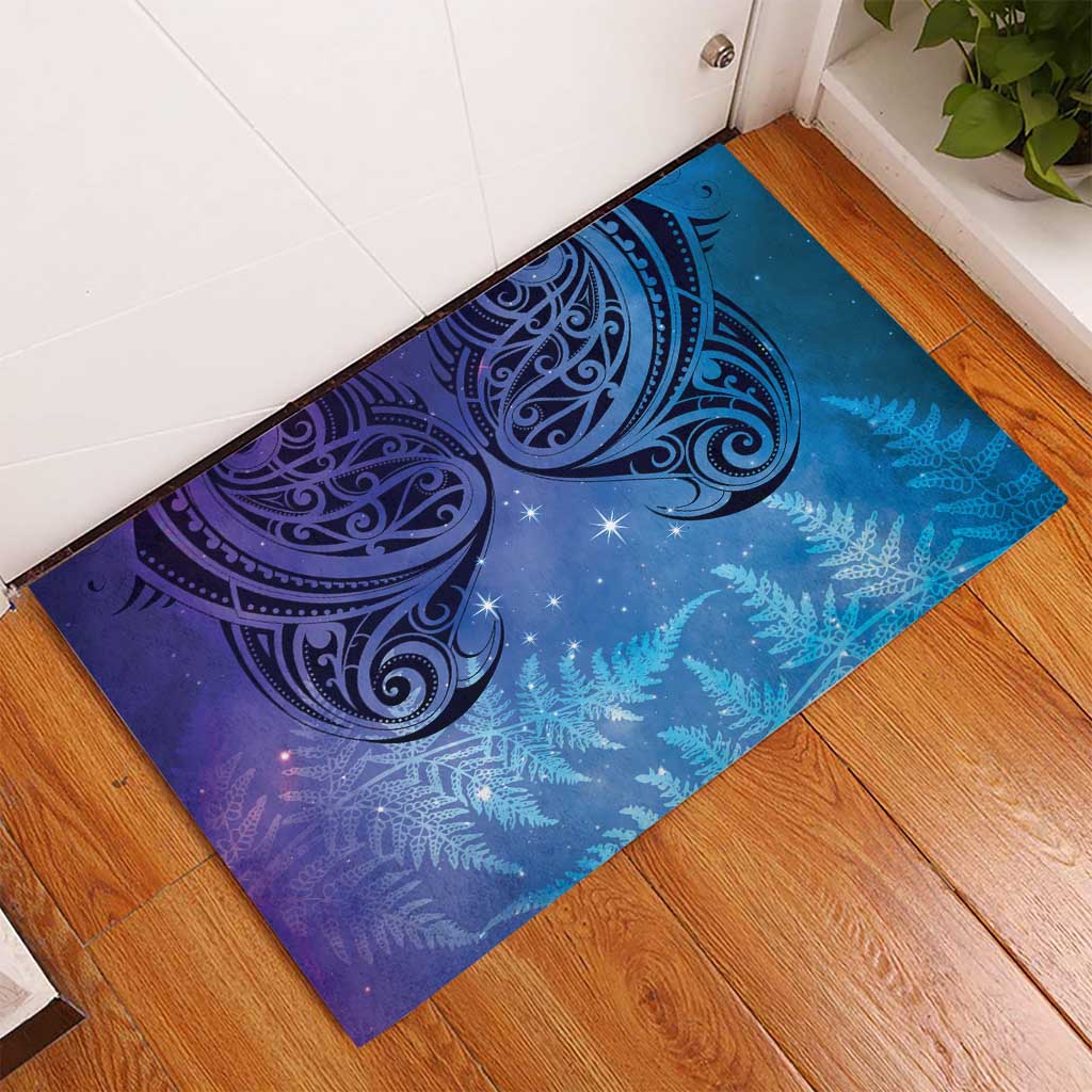 New Zealand Matariki Rubber Doormat Aotearoa Maori New Year Galaxy Maori Silver Fern LT14 - Polynesian Pride