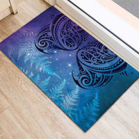 New Zealand Matariki Rubber Doormat Aotearoa Maori New Year Galaxy Maori Silver Fern LT14 - Polynesian Pride