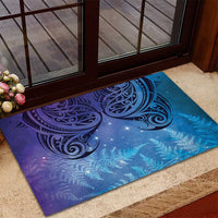 New Zealand Matariki Rubber Doormat Aotearoa Maori New Year Galaxy Maori Silver Fern LT14 - Polynesian Pride