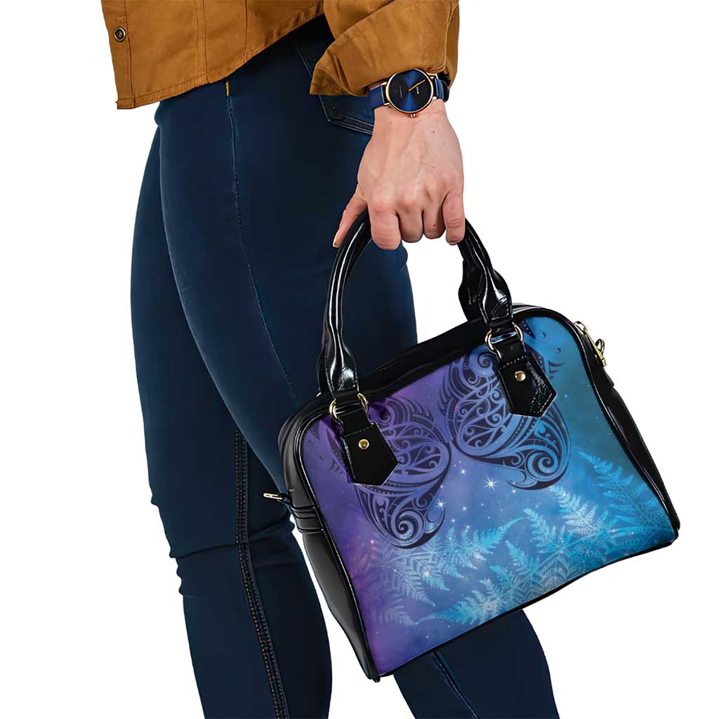 New Zealand Matariki Shoulder Handbag Aotearoa Maori New Year Galaxy Maori Silver Fern LT14 - Polynesian Pride