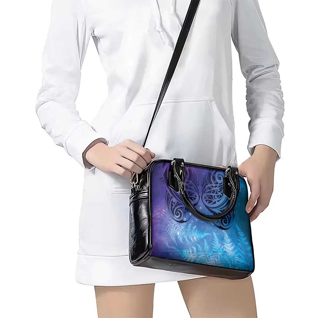 New Zealand Matariki Shoulder Handbag Aotearoa Maori New Year Galaxy Maori Silver Fern LT14 - Polynesian Pride