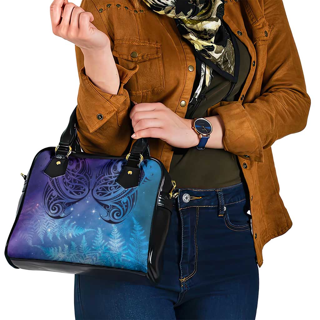New Zealand Matariki Shoulder Handbag Aotearoa Maori New Year Galaxy Maori Silver Fern LT14 - Polynesian Pride