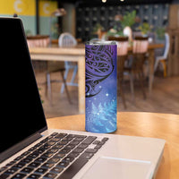 New Zealand Matariki Skinny Tumbler Aotearoa Maori New Year Galaxy Maori Silver Fern LT14 - Polynesian Pride