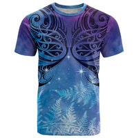 New Zealand Matariki T Shirt Aotearoa Maori New Year Galaxy Maori Silver Fern LT14 Blue - Polynesian Pride