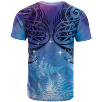 New Zealand Matariki T Shirt Aotearoa Maori New Year Galaxy Maori Silver Fern LT14 - Polynesian Pride