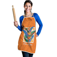 Aloha Hawaii Pua Manu Apron Hawaiian Bird of Paradise Flowers Stylized Stamp LT14 - Polynesian Pride