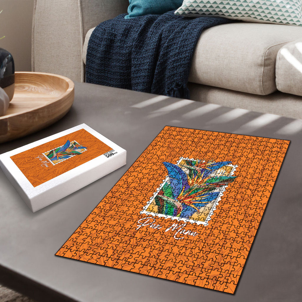 Aloha Hawaii Pua Manu Puzzle Hawaiian Bird of Paradise Flowers Stylized Stamp LT14 - Polynesian Pride