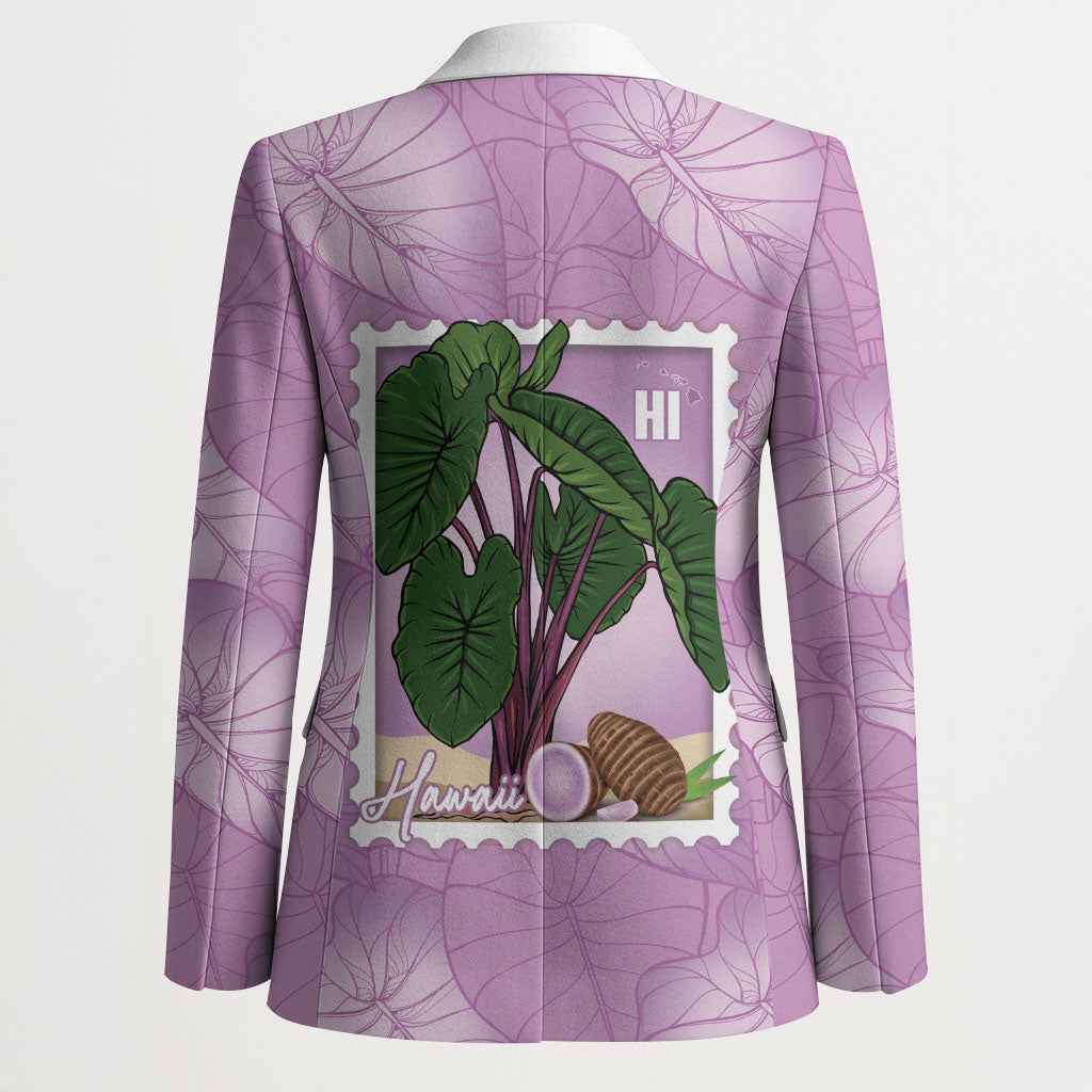 Aloha Hawaii Kalo Blazer Hawaiian Taro Leaves Stylized Stamp LT14 - Polynesian Pride