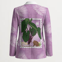 Aloha Hawaii Kalo Blazer Hawaiian Taro Leaves Stylized Stamp LT14 - Polynesian Pride