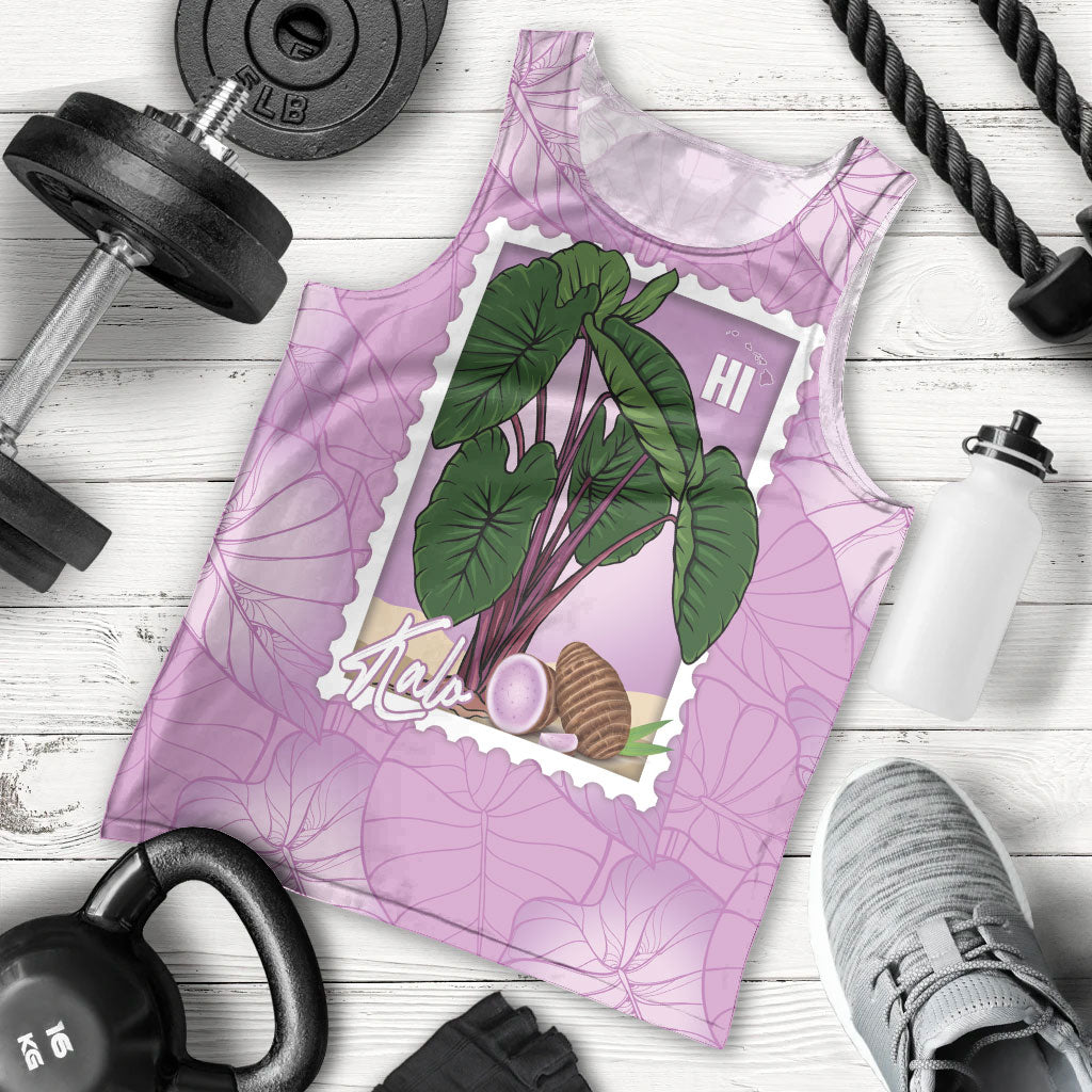 Aloha Hawaii Kalo Men Tank Top Hawaiian Taro Leaves Stylized Stamp LT14 - Polynesian Pride
