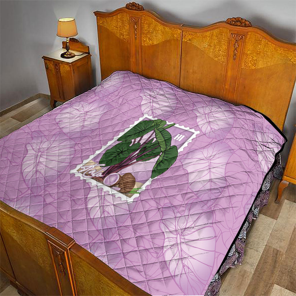 Aloha Hawaii Kalo Quilt Hawaiian Taro Leaves Stylized Stamp LT14 - Polynesian Pride