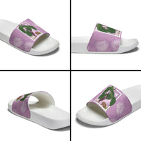 Aloha Hawaii Kalo Slide Sandals Hawaiian Taro Leaves Stylized Stamp LT14 - Polynesian Pride