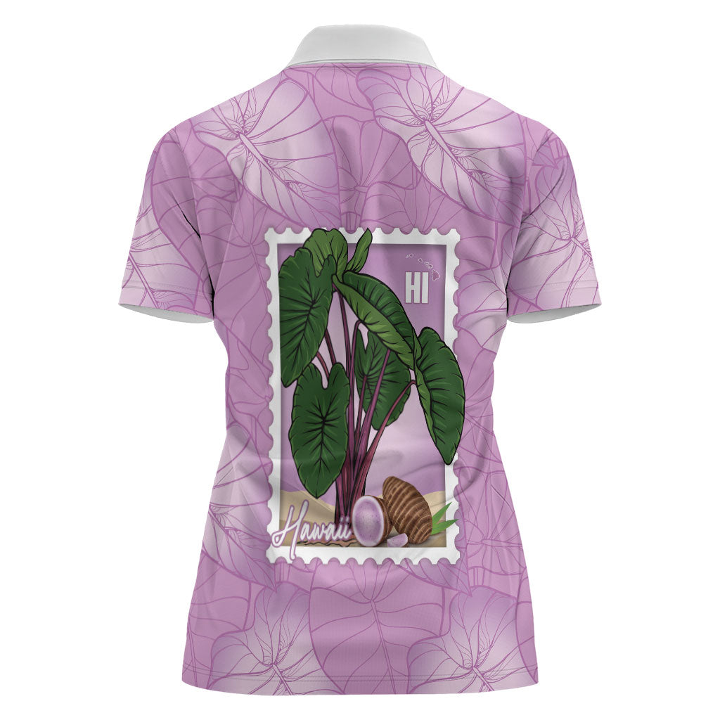 Aloha Hawaii Kalo Women Polo Shirt Hawaiian Taro Leaves Stylized Stamp LT14 - Polynesian Pride