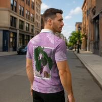 Aloha Hawaii Kalo Zipper Polo Shirt Hawaiian Taro Leaves Stylized Stamp LT14 - Polynesian Pride
