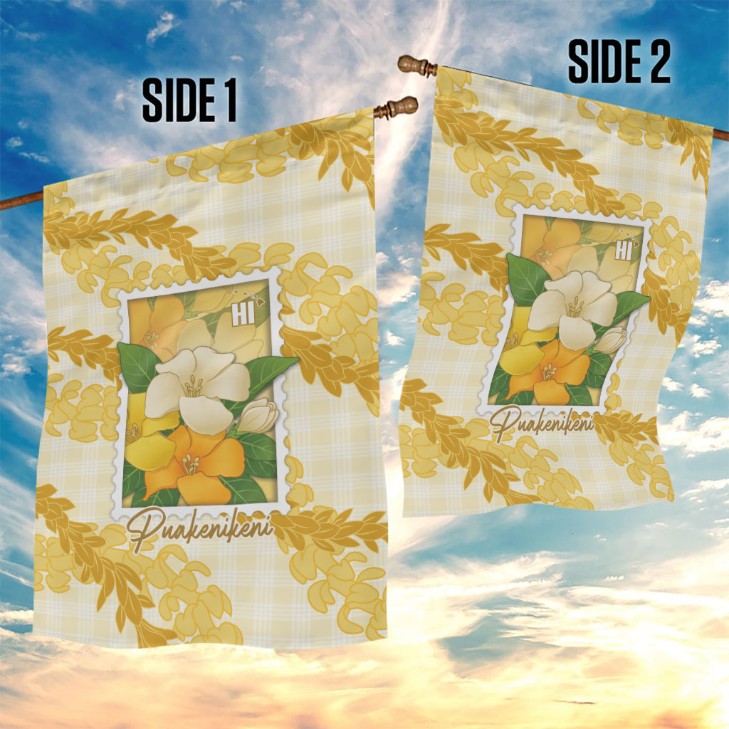 Aloha Hawaii Puakenikeni Garden Flag Hawaiian Lei Palaka Motifs Stylized Stamp LT14 - Polynesian Pride